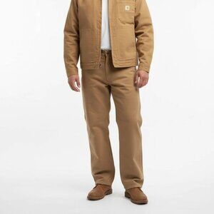 Carhartt Men's Tan Straight Leg 6 Pockets Rugged Utility Work Pants Size 42 x 32